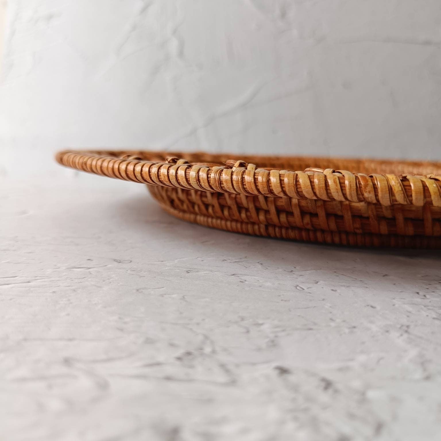 Set of 3 Handmade GENDIS Rattan Charger Plates, Decorative Plate Set for Table Decor, Wedding Centerpieces and Decoration