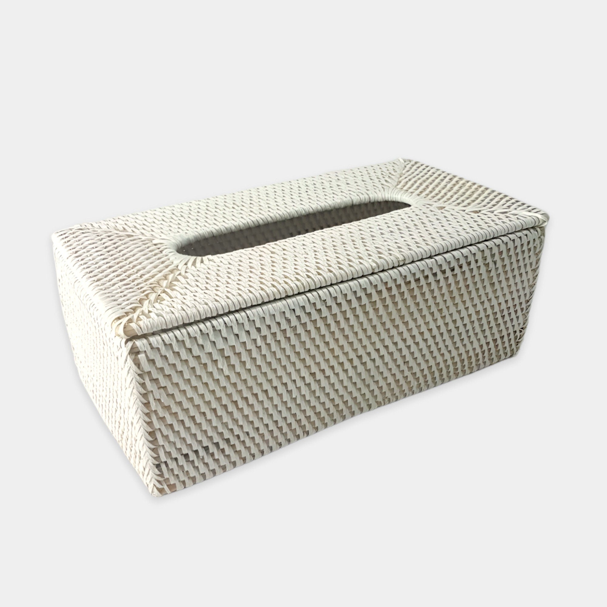 Aesthetic Handmade Rattan Tissue Box Cover