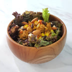 Wooden Bowl, Teak Wood Salad Bowl, Ramen Bowl, Dining Room Table Centerpieces