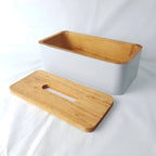Solid Teakwood Tissue Box With Adjustable Lid, Wooden Furniture