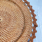 Rattan Charger Plate With Unique Side Weave Pattern
