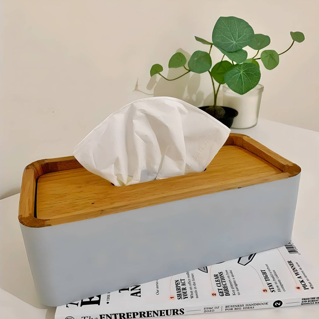 Solid Teakwood Tissue Box With Adjustable Lid, Wooden Furniture