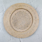 Set of 3 Rattan Charger Plates, Decorative Plate Set for Table Decor, Wedding Centerpieces and Decoration