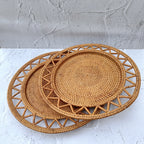 ROKA Rattan Charger Plates, Decorative Plate Set for Table Decor, Wedding Centerpieces and Decoration