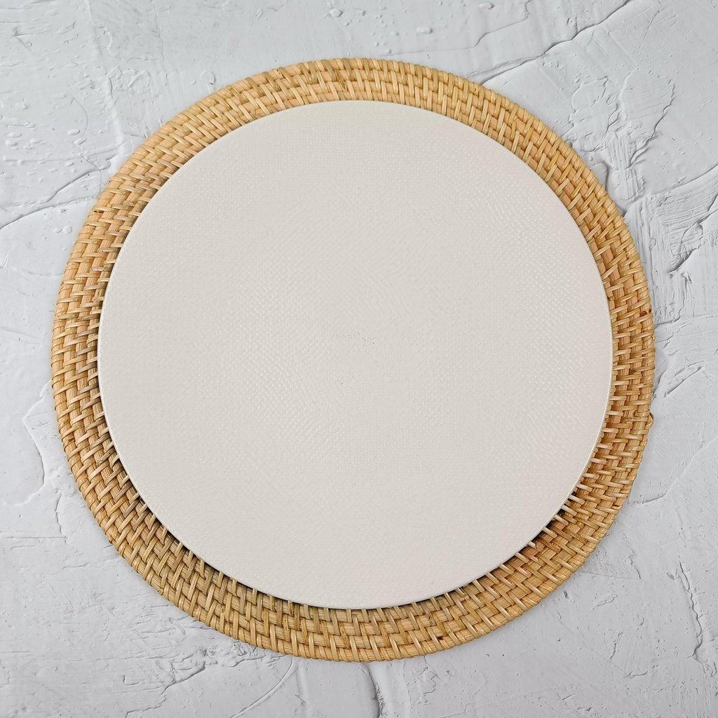 Handmade Two Tone Rattan Placemats - Set of 4