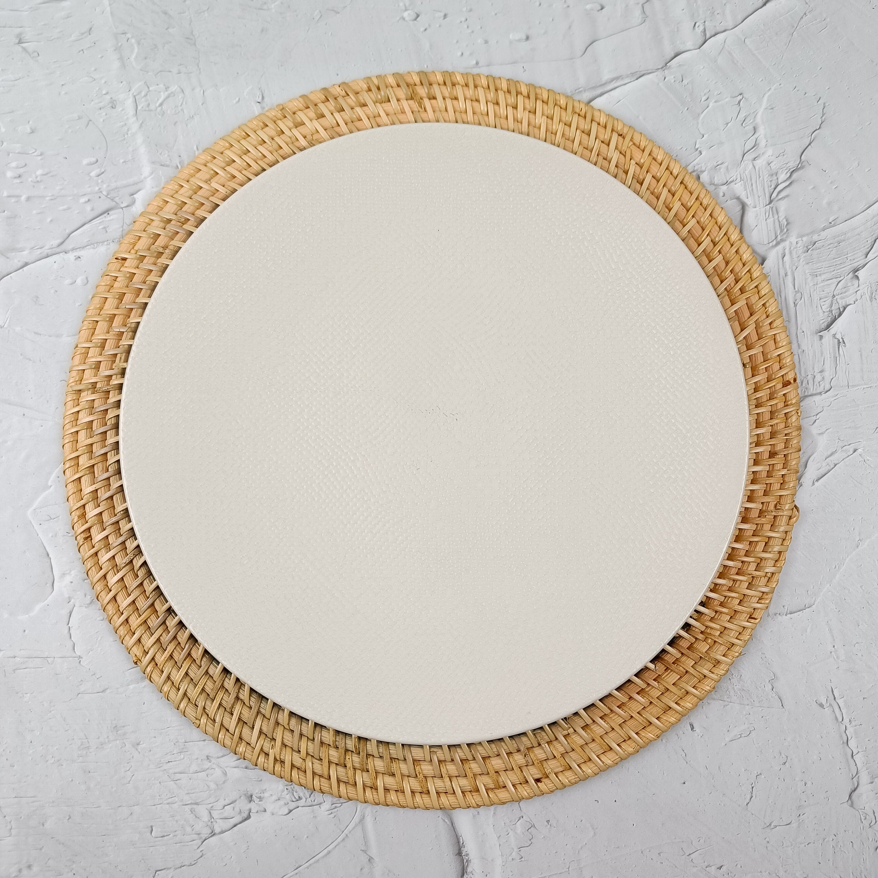 Handmade Two Tone Rattan Placemats - Set of 4