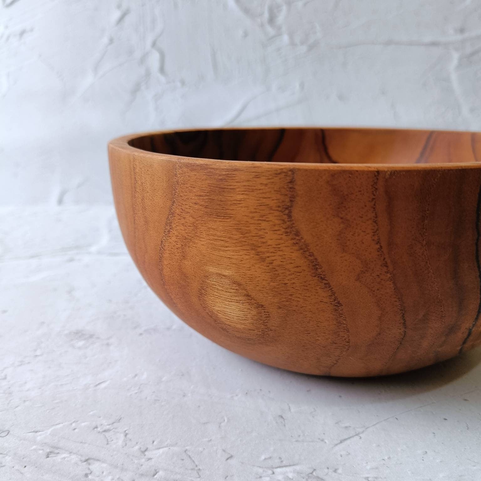 Solid Handmade Teak Wood Bowl, Decorative Table Center Bowl, Ramen Bowl, Dining Room Table Centerpieces