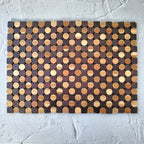 Non-Foldable Rectangular Rosewood Placemat, Handmade Wooden Furniture, Vintage Tableware