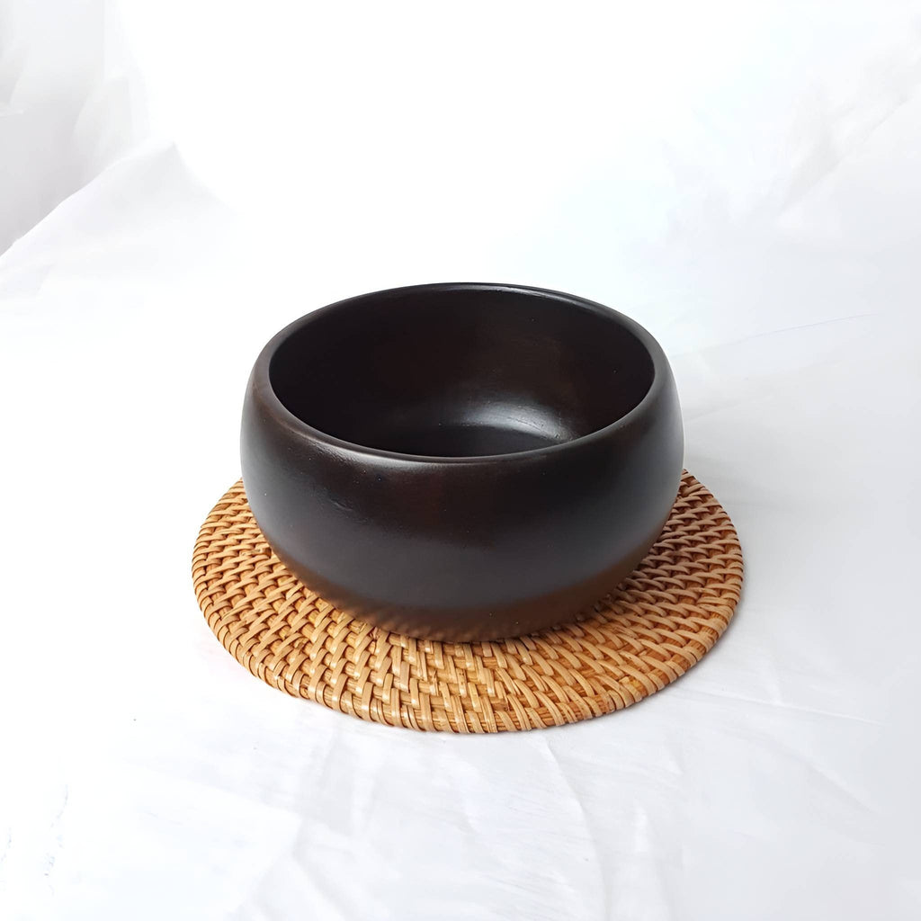 Wooden Bowl, Teak Wood Salad Bowl, Ramen Bowl, Dining Room Table Centerpieces