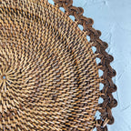 Rattan Charger Plate With Unique Side Weave Pattern