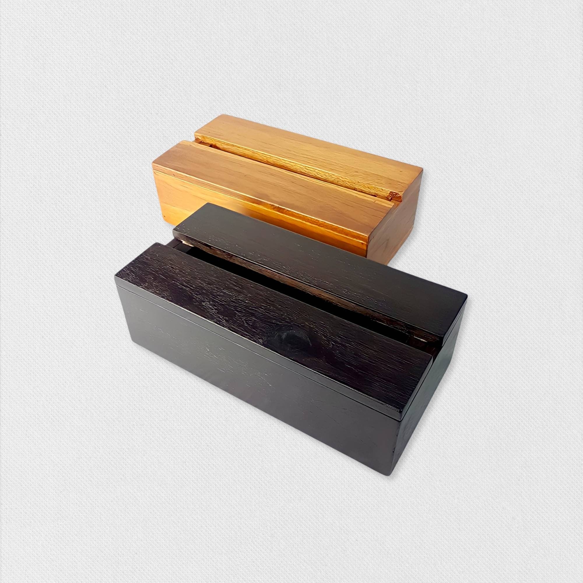 Kana Wooden Tissue Box | Teakwood Tissue Box Cover for Table Decor | Bathroom Accessories and Decoration