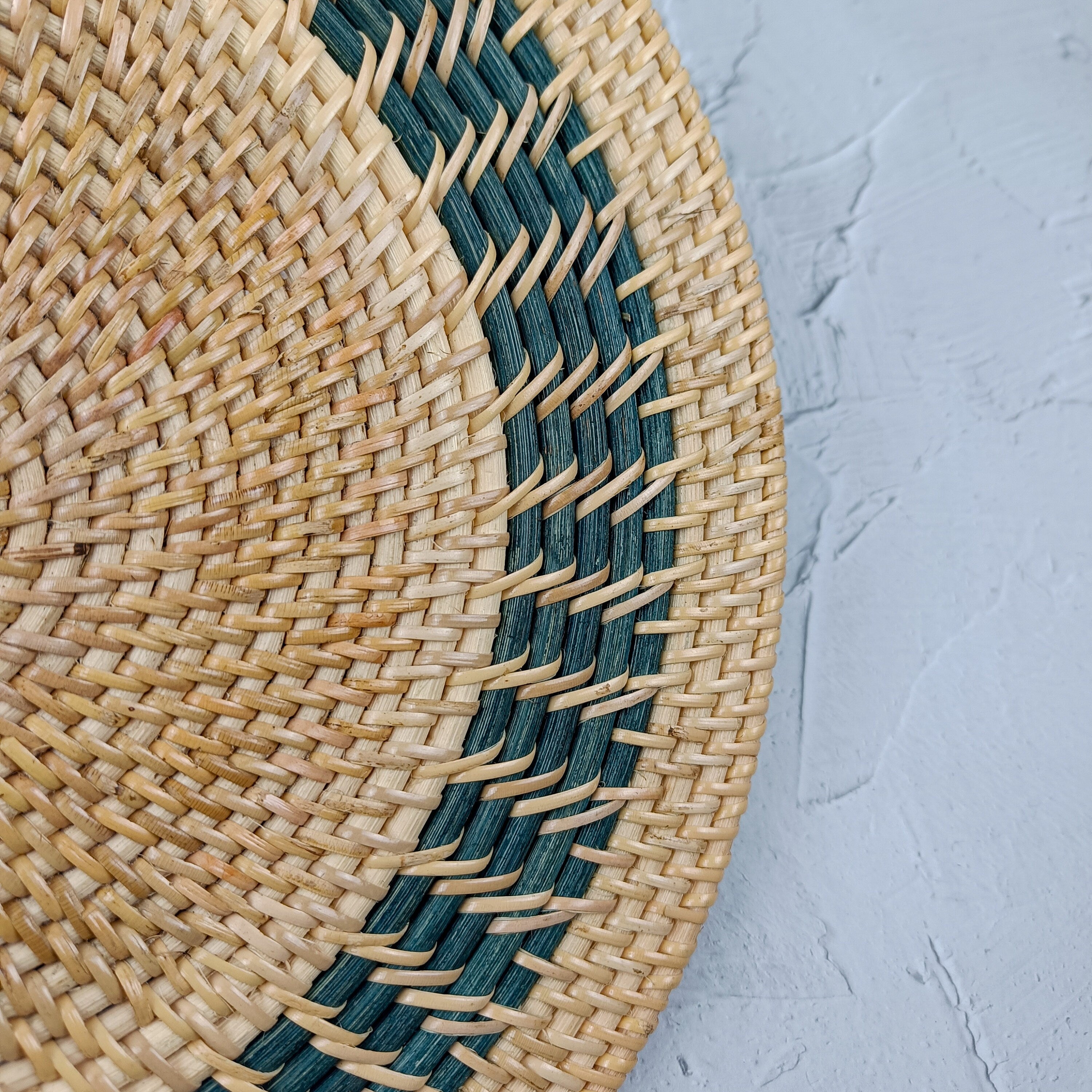 Handmade Two Tone Rattan Placemats - Set of 4