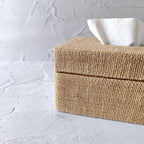 Handmade Jute Tissue Box Cover, Natural Boho Tissue Box for Table Decor