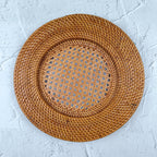 Set of 3 Rattan Charger Plates, Decorative Plate Set for Table Decor, Wedding Centerpieces and Decoration