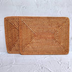 Set of 4 Rectangular Rattan Placemats, Farmhouse Decoration, Boho Table Decor