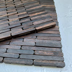 Wooden Foldable Rectangular Placemat | Long Block Sonokeling Wood Placemat | Unique Placemats for Table Decor