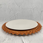 Rattan Charger Plate With Unique Side Weave Pattern