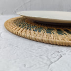 Handmade Two Tone Rattan Placemats - Set of 4