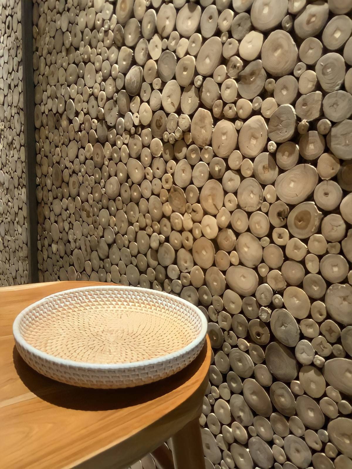 Two Tone Woven Round Rattan Tray, Perfume tray, Coffee Table Tray, Wicker Round Plate