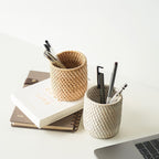 Rattan Pen holder, Desk Organizer, Makeup Brush Holder
