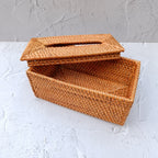 Handmade Rattan Tissue Box Cover - 3 Colors Option