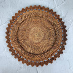 Rattan Charger Plate With Unique Side Weave Pattern