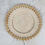 Rattan Charger Plate With Unique Side Weave Pattern