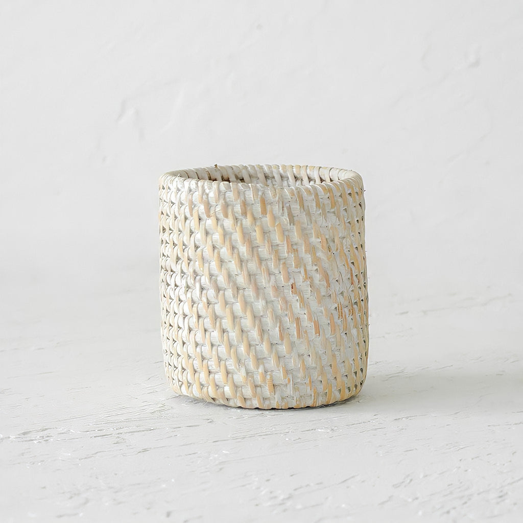 Rattan Pen holder, Desk Organizer, Makeup Brush Holder