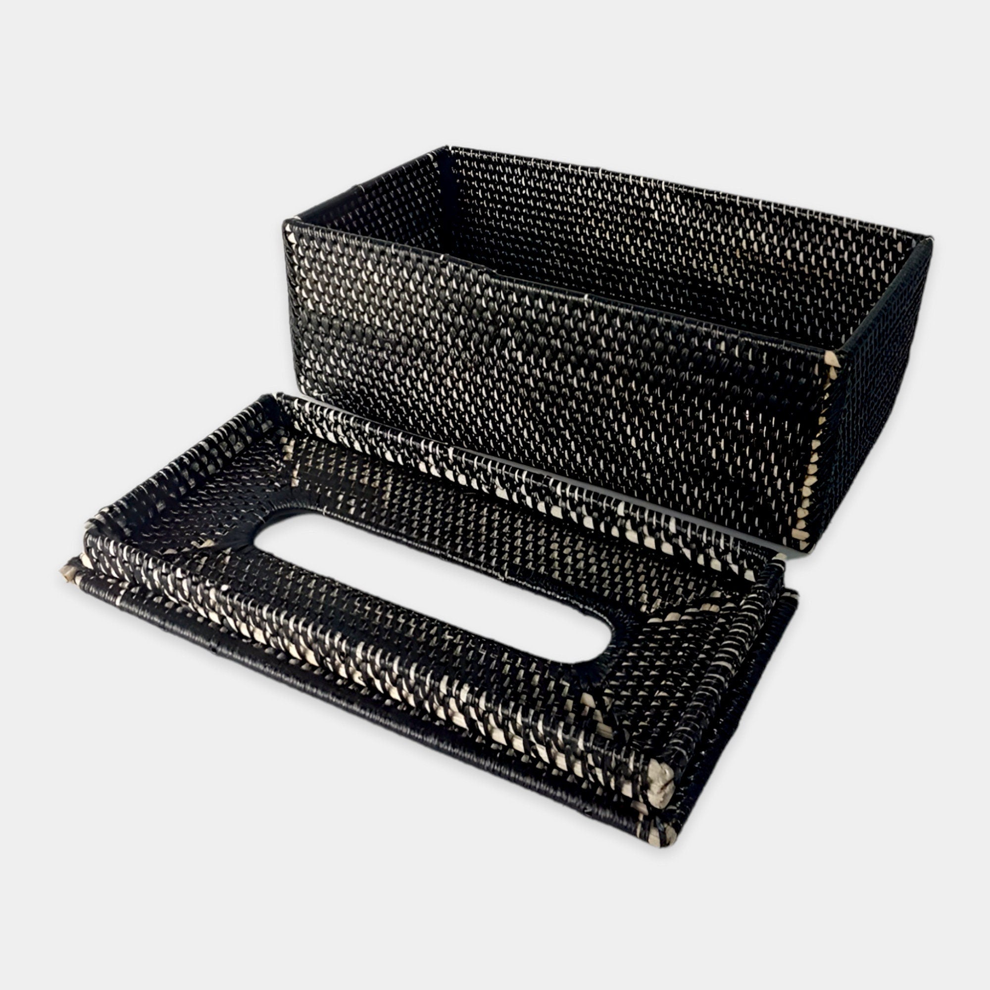 Aesthetic Handmade Rattan Tissue Box Cover