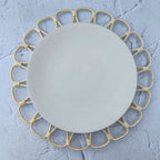 Flower-Shaped Rattan Placemat, Boho Hanging Wall Decoration, Rattan Petal Charger Plates