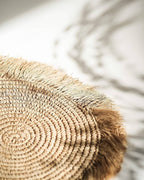 Boho Natural Round Placemats Set, Weave Hanging Wall Decoration