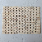 Foldable Wooden Rectangular Placemat, Kitchen Decor Wood, Decorative Mats