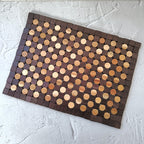 Non-Foldable Rectangular Rosewood Placemat, Handmade Wooden Furniture, Vintage Tableware