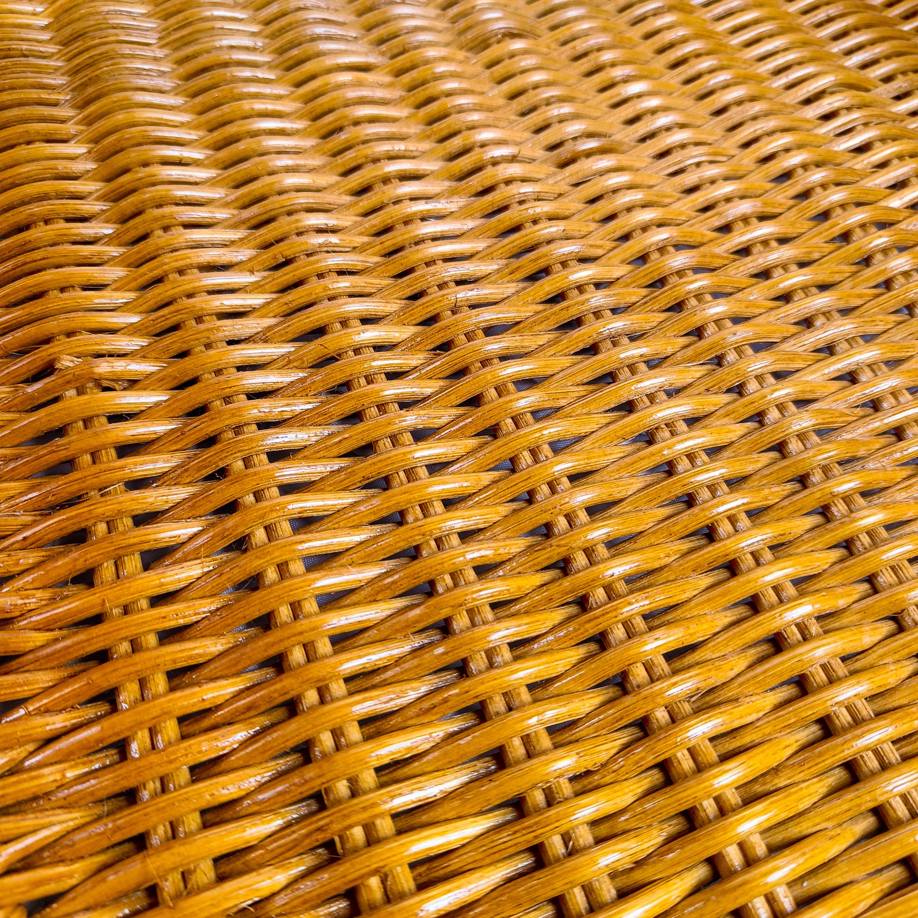 Handwoven Rattan Storage Solution with Iron Frame and Insert Handle, Wicker Shelf Basket
