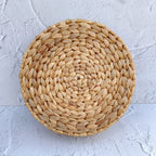 Eco-Friendly Boho Water Hyacinth Tray with Iron Frame, Natural and Sustainable Home Organizer, Farmhouse Style Tray