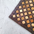 Non-Foldable Rectangular Rosewood Placemat, Handmade Wooden Furniture, Vintage Tableware