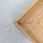 No Handle Rectangular Rattan Woven Tray With Natural Color, Bread Basket Storage, Fruit Basket Rectangular, Dry Fruit Platter Tray