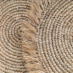 Boho Natural Round Placemats Set, Weave Hanging Wall Decoration