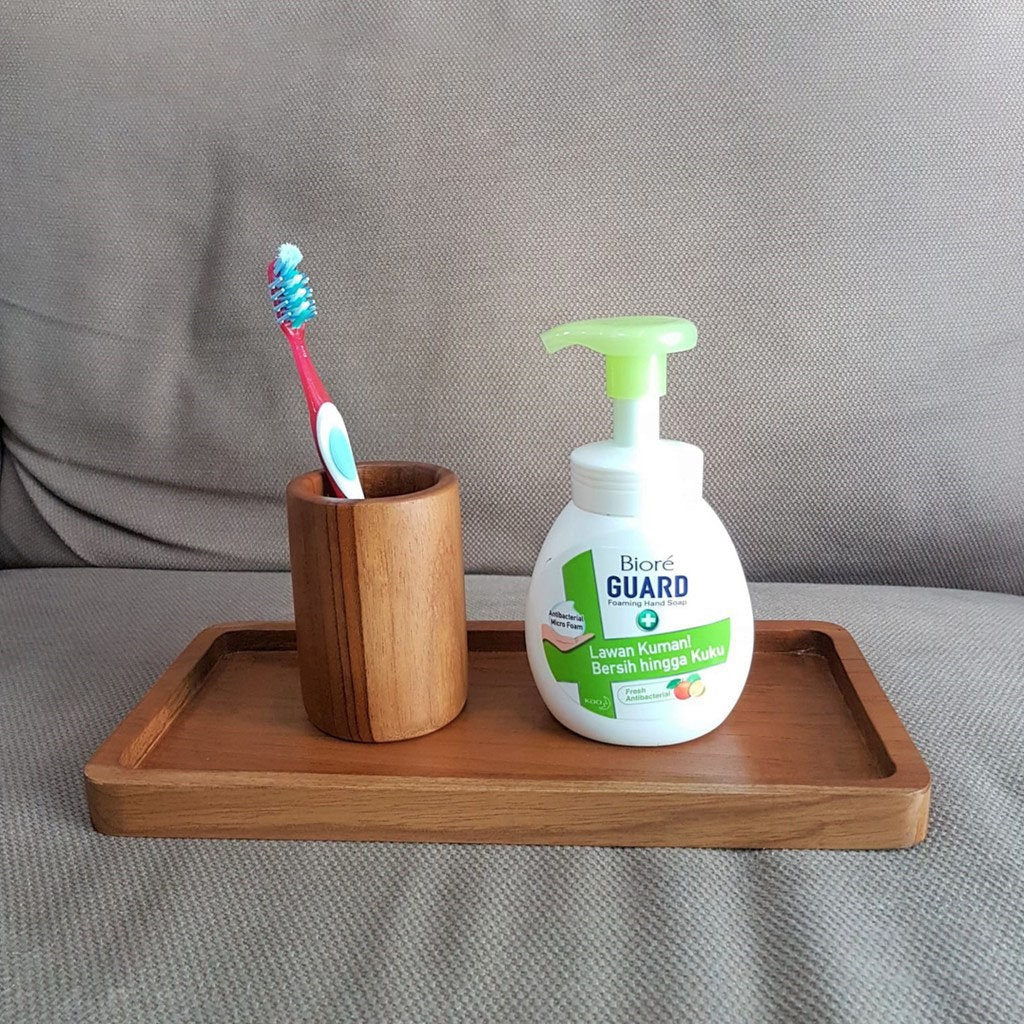 Mini Wooden Serving Tray and Platter, Rectangular Shape Teak Wood Trays for Crafts, Perfume Tray, Jewellery Tray
