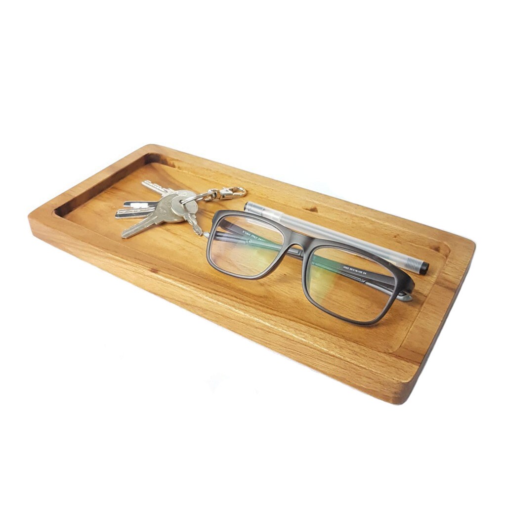 Mini Wooden Serving Tray and Platter, Rectangular Shape Teak Wood Trays for Crafts, Perfume Tray, Jewellery Tray