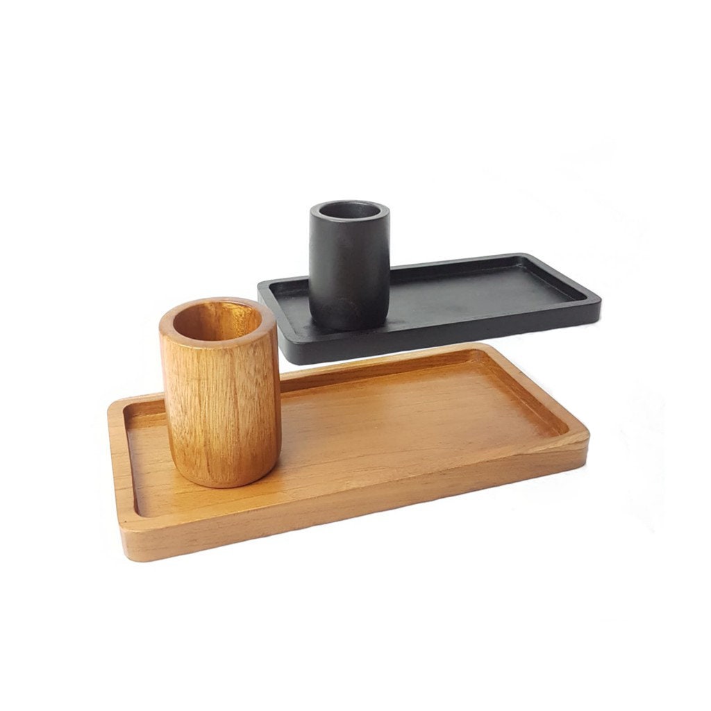 Mini Wooden Serving Tray and Platter, Rectangular Shape Teak Wood Trays for Crafts, Perfume Tray, Jewellery Tray