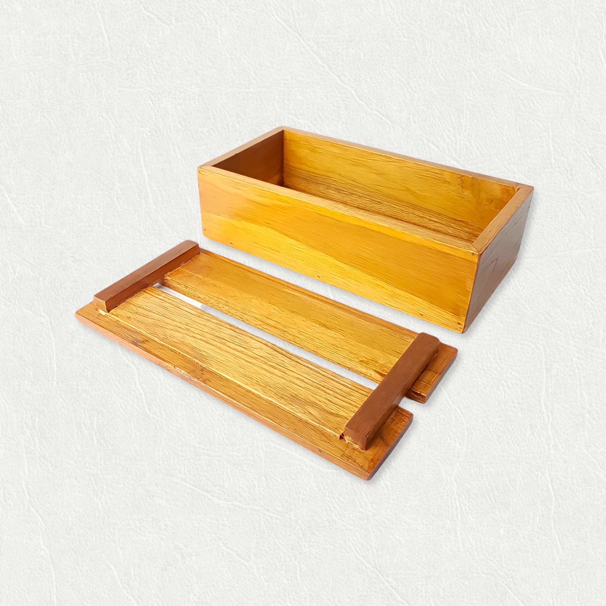 Kana Wooden Tissue Box | Teakwood Tissue Box Cover for Table Decor | Bathroom Accessories and Decoration
