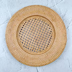Set of 3 Rattan Charger Plates, Decorative Plate Set for Table Decor, Wedding Centerpieces and Decoration