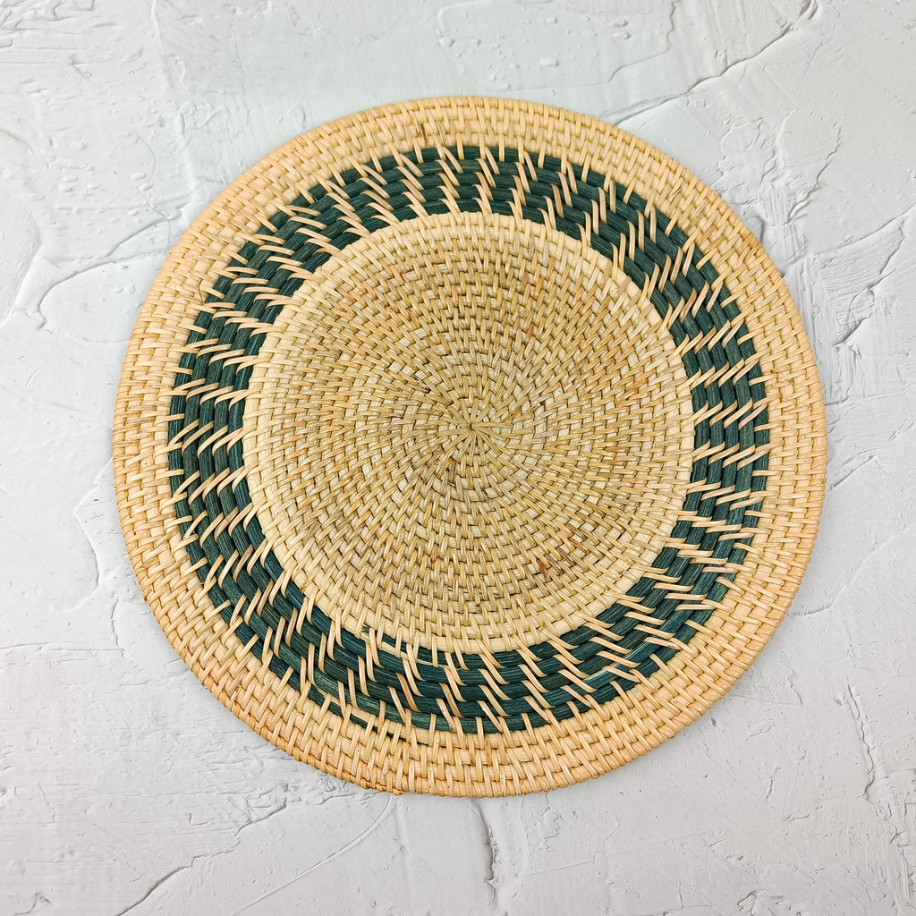 Handmade Two Tone Rattan Placemats - Set of 4